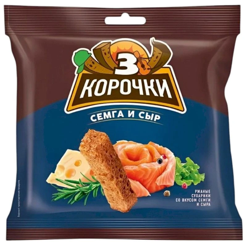 Сухарики Три корочки с сыром